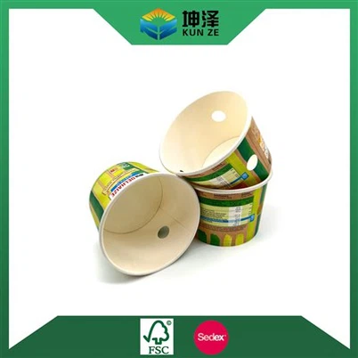 蓋付き使い捨て紙ボウル