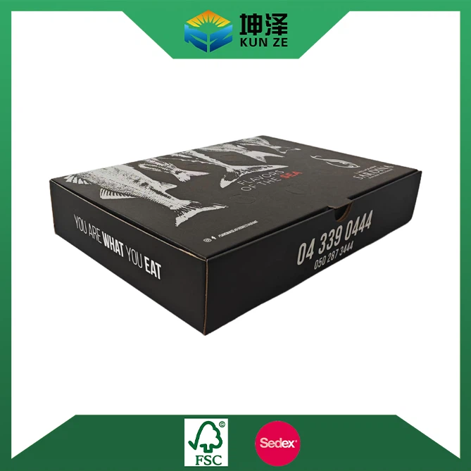 Black Pizza Box