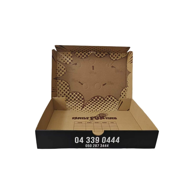 Black Pizza Box
